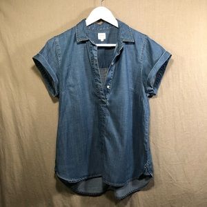 J Crew denim popover shirt